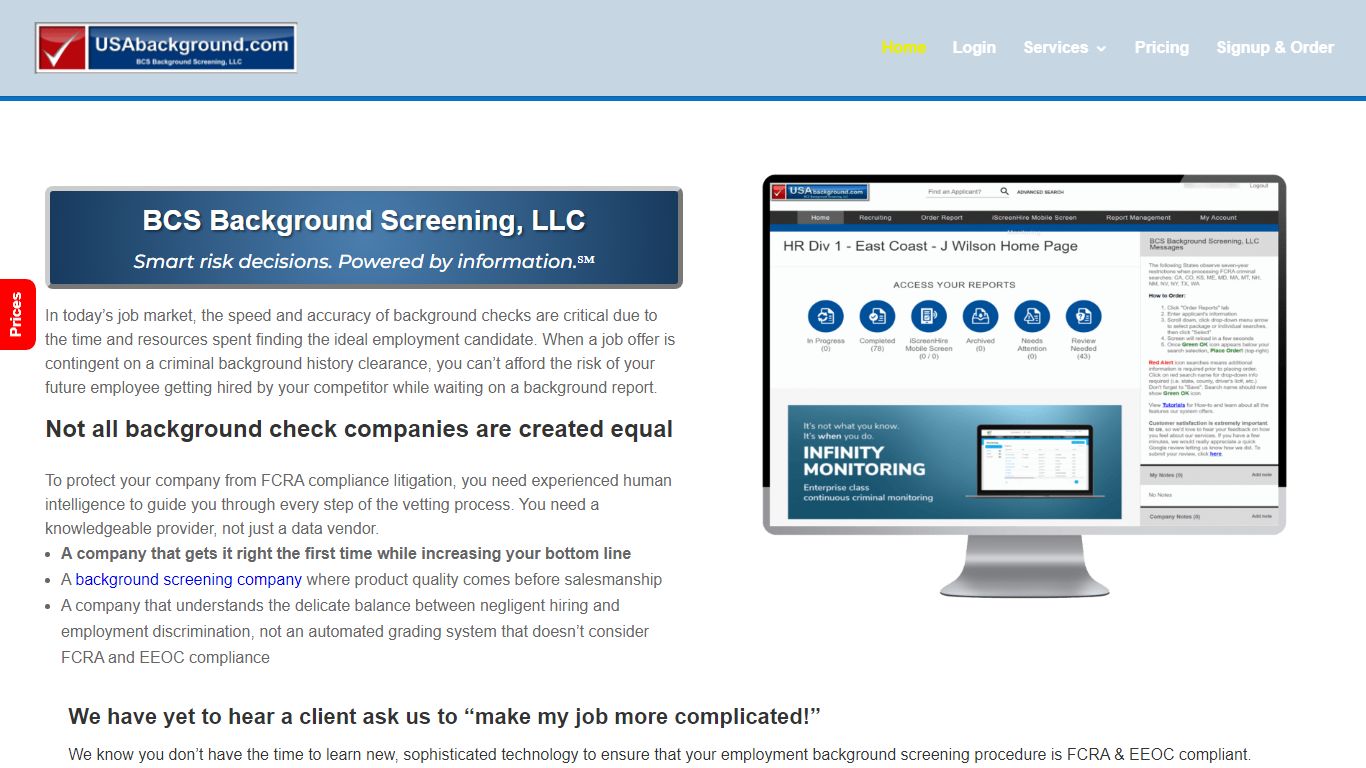 BCS Background Screening, LLC • USAbackground.com • Background Check